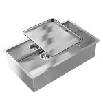 ABEY CR720 PIAZZA 720 SINGLE SQUARE BOWL STAINLESS STEEL SINK CHROME