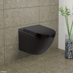 FIENZA K2376MB KOKO WALL HUNG TOILET SUITE MATTE BLACK WITH R&T IN-WALL CISTERN
