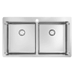 ABEY LT45DB THE DOUBLE LEICHARDT DOUBLE BOWL SINK CHROME