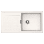 ABEY MD-100LW MONO SINGLE BOWL GRANITE SINK WITH DRAINER SCHOCK WHITE