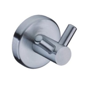 DOUBLE COAT HOOK WITH PIN - CONCEALED FIX POLISHED STAINLESS STEEL METLAM ML2310PSS