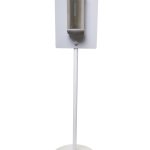 HYGIENE STATION WITH WHITE STAND & STAINLESS STEEL SANITISER DISPENSER KIT METLAM ML_HYGSTATION_WHT_SS