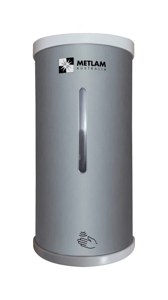 SURFACE MOUNTED SENSOR OPERATED SOAP DISPENSER SATIN STAINLESS STEEL METLAM ML_MSD_FOAMDISP_SS