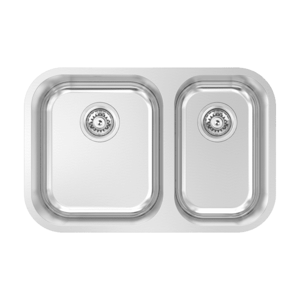 ABEY NQ180 THE BRISBANE ONE AND HALF BOWL STAINLESS STEEL SINK CHROME