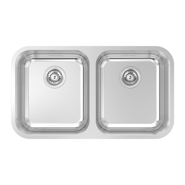 ABEY NQ200 THE DAINTREE DOUBLE BOWL STAINLESS STEEL SINK CHROME