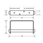 SINGLE TOILET ROLL HOLDER SATIN STAINLESS STEEL METLAM 113_TRH_SS