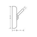 COLLAPSIBLE SQUARE CLOTHES HOOK - VISIBLE FIX SATIN STAINLESS STEEL METLAM ML2123