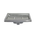 SOAP DISH WITH DRAIN SATIN STAINLESS STEEL METLAM ML231