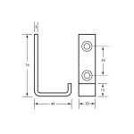 HAT AND COAT HOOK SATIN STAINLESS STEEL METLAM ML4158