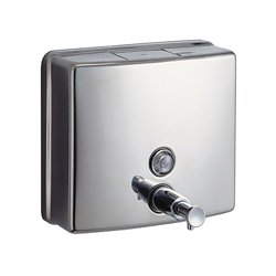 SQUARE LIQUID SOAP DISPENSER SATIN STAINLESS STEEL METLAM ML603AS