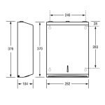 MULTI FOLD PAPER TOWEL DISPENSER WHITE POWDER COAT METLAM ML725W_MK2