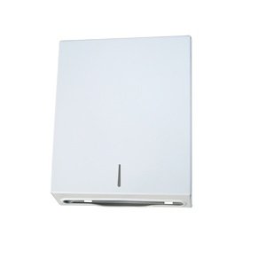 MULTI FOLD PAPER TOWEL DISPENSER WHITE POWDER COAT METLAM ML725W_MK2