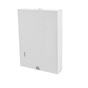 INTERLEAVED PAPER TOWEL DISPENSER SLIMLINE WHITE POWDER COAT METLAM ML727W_MKII