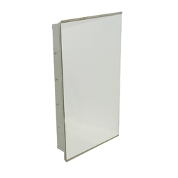 SURFACE MOUNTED LOCKABLE STAINLESS STEEL MEDICINE CABINET AND MIRROR - 800MMH x 435MMW x 110MMD x 115MM METLAM ML781_SM_LOCKABLE
