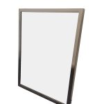 STAINLESS STEEL FRAMED MIRROR 600MMW x 1000MMH - METLAM ML771_6