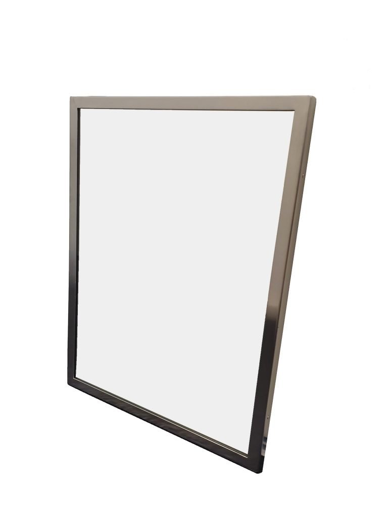 STAINLESS STEEL FRAMED MIRROR 600MMW x 1000MMH - METLAM ML771_6