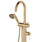 FIENZA 202113UB ELEANOR FLOOR MIXER & SHOWER URBAN BRASS / CERAMIC