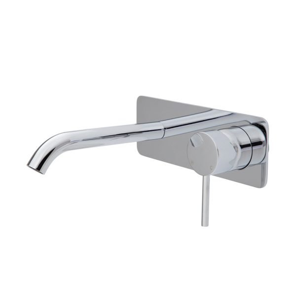 FIENZA 228106 KAYA WALL BASIN/BATH MIXER SET SQUARE PLATE 160MM OUTLET CHROME