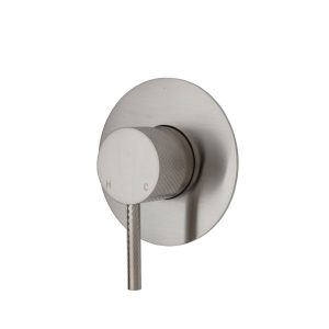 FIENZA 231101BN-3 AXLE LARGE ROUND PLATE WALL MIXER BRUSHED NICKEL