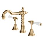 FIENZA 339101UB LILLIAN LEVER BASIN SET URBAN BRASS / CERAMIC