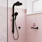 FIENZA 455119B KAYA DELUXE TWIN SHOWER MATTE BLACK