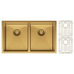 FIENZA 68403RB HANA 27L/27L DOUBLE KITCHEN SINK PVD RUGGED BRASS