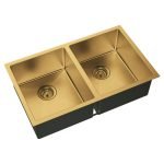 FIENZA 68403RB HANA 27L/27L DOUBLE KITCHEN SINK PVD RUGGED BRASS