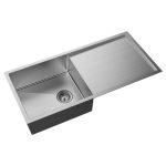 FIENZA 68404 HANA 36L SINGLE KITCHEN SINK WITH DRAINER STAINLESS STEEL