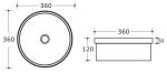 POSEIDON PIS3636MW INSERT BASINS 360*360*120MM MATTE WHITE