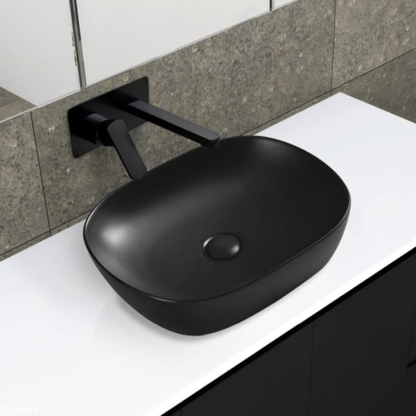 FIENZA RB185B KOKO 465 RECTANGULAR ABOVE COUNTER BASIN MATTE BLACK