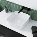 FIENZA RB196 PETRA SQUARE ABOVE COUNTER BASIN GLOSS WHITE