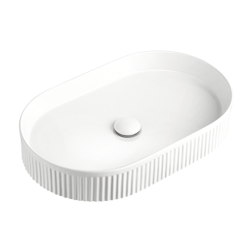 FIENZA RB464 ELEANOR OVAL ABOVE COUNTER BASIN GLOSS WHITE