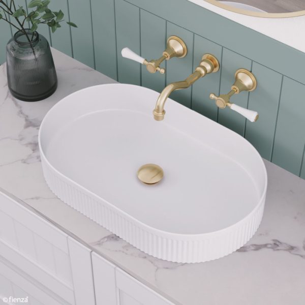 FIENZA RB464 ELEANOR OVAL avABOVE COUNTER BASIN GLOSS WHITE
