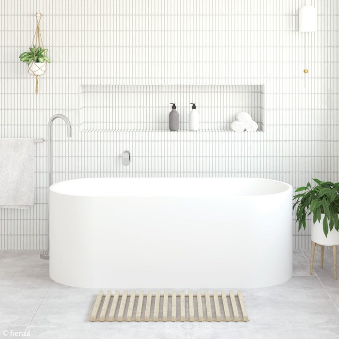 FIENZA SS07 ENCANTO FREESTANDING RESIN STONE BATH 1700 MATTE WHITE