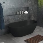 FIENZA ST11-B LUCIANA FREESTANDING STONE BATH 1500 MATTE BLACK