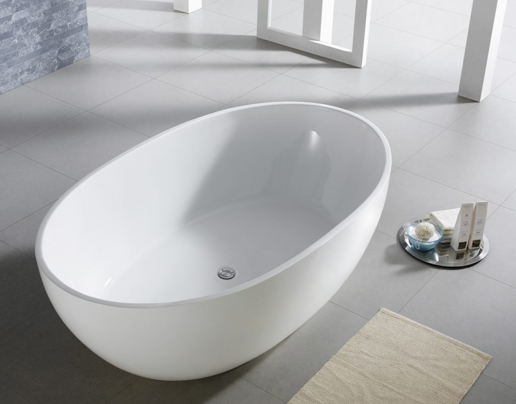 POSEIDON LUCIA FREE STANDING BATHTUB GLOSS WHITE