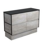 FIENZA 120BXFK AMATO CABINET ON KICKBOARD 1200 INDUSTRIAL WITH MATTE BLACK FRAMES