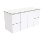 FIENZA 120F FINGERPULL WALL HUNG CABINET ONLY 1200 GLOSS WHITE