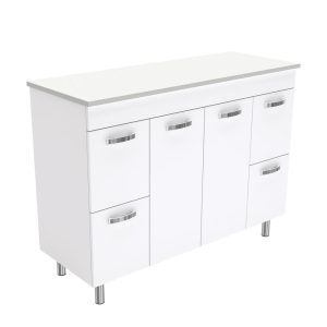 FIENZA 120NLW UNICAB CABINET ON LEGS 1200 GLOSS WHITE