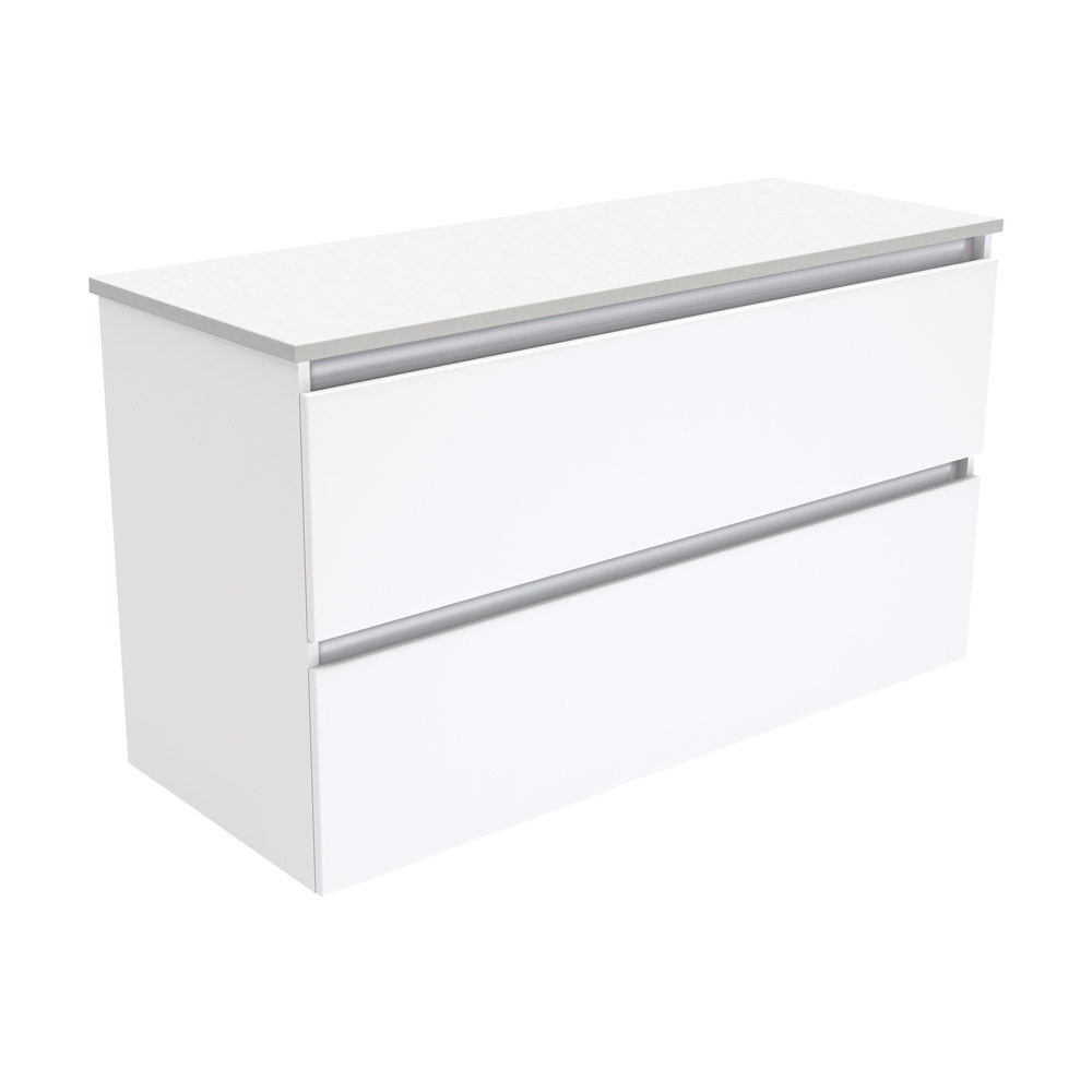 FIENZA 120Q QUEST WALL HUNG CABINET 1200 GLOSS WHITE