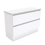 FIENZA 120QK QUEST CABINET ON KICKBOARD 1200 GLOSS WHITE