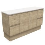 FIENZA 150SK EDGE CABINET ON KICKBOARD 1500 SCANDI OAK