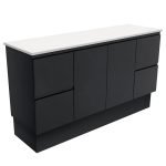 FIENZA 150ZBK FINGERPULL CABINET ON KICKBOARD 1500 SATIN BLACK