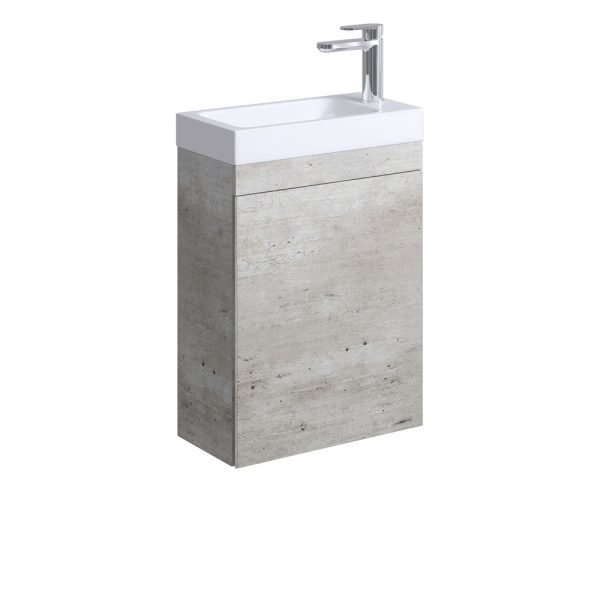 FIENZA 45DX DENZEL EDGE ENSUITE WALL HUNG VANITY 450 INDUSTRIAL