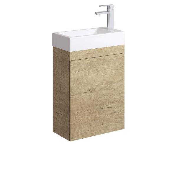 FIENZA 45RS EDGE ENSUITE WALL HUNG VANITY 450 SCANDI OAK