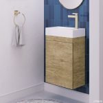 FIENZA 45RS EDGE ENSUITE WALL HUNG VANITY 450 SCANDI OAK