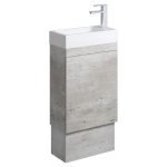 FIENZA 45RXK EDGE ENSUITE VANITY ON KICKBOARD 450 INDUSTRIAL