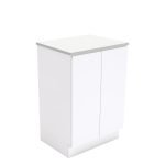 FIENZA 60C FINGERPULL CABINET ON KICKBOARD 600 GLOSS WHITE