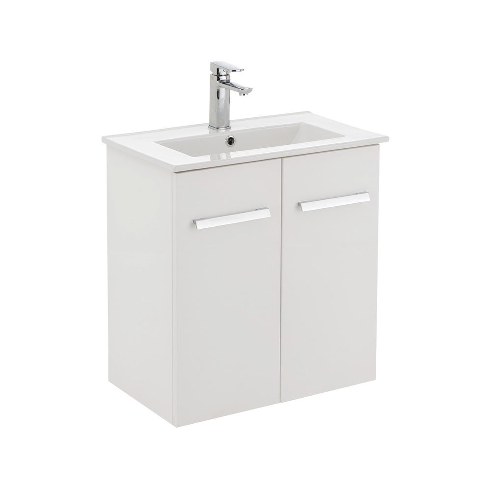 FIENZA 60D DELGADO SLIM WALL HUNG VANITY 600 GLOSS WHITE