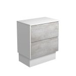 FIENZA 75BXWK AMATO CABINET ON KICKBOARD 750 INDUSTRIAL WITH SATIN WHITE PANELS